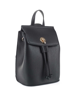 Fashion Convertible Drawstring Backpack 87646 BLACK
